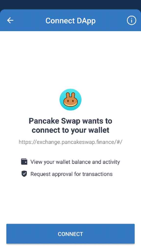  Chờ ví kết nối với Pancakeswap