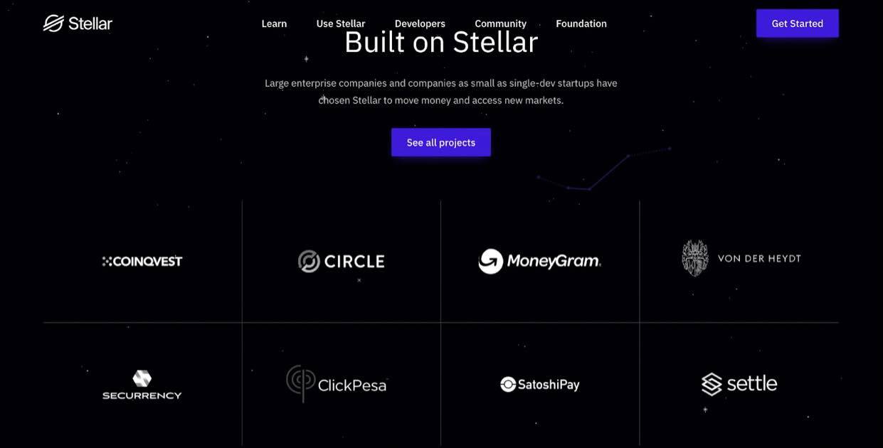 Nhiều công ty đã bắt tay với Stellar.