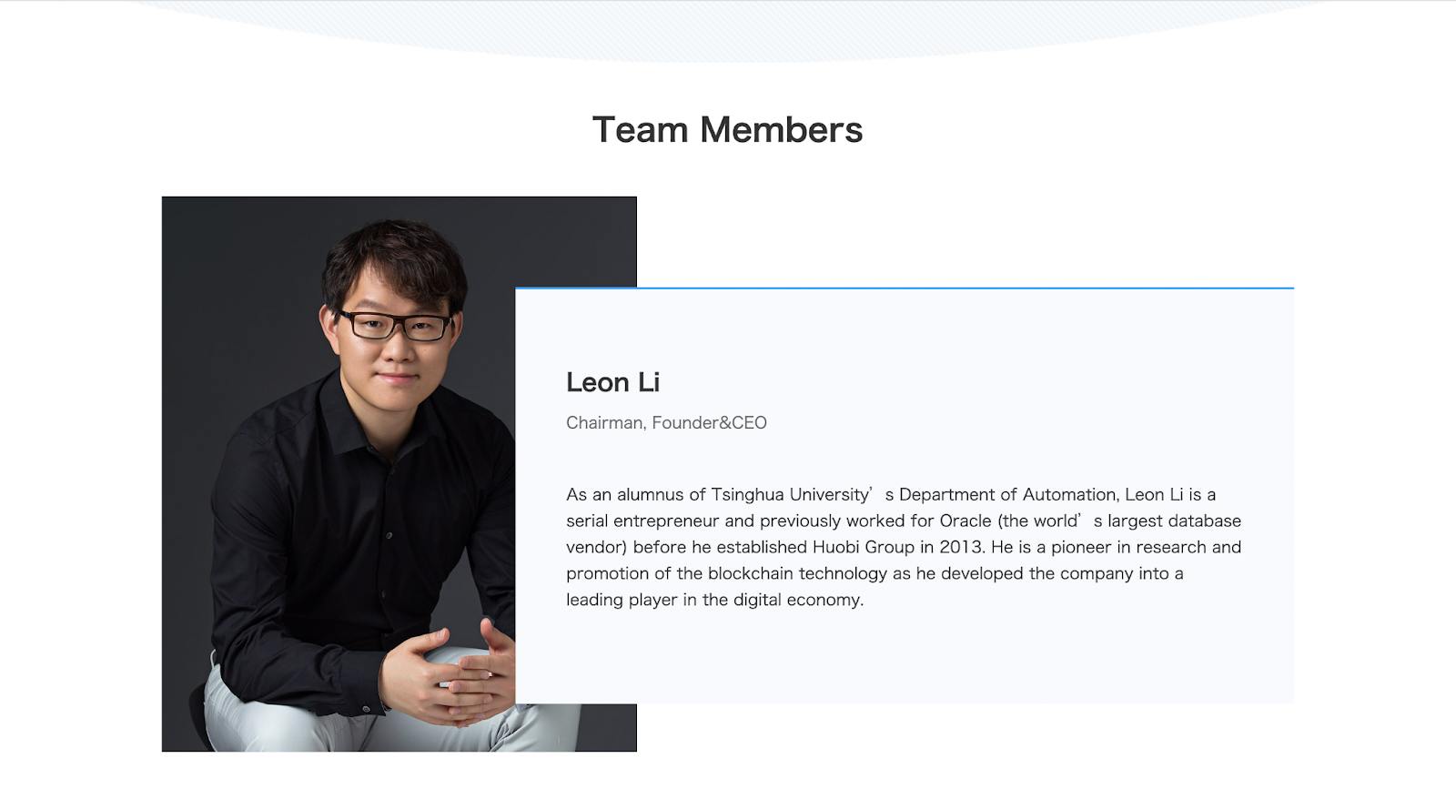 <em>Chân dung Leon Li - chủ tịch, người sáng lập & giám đốc điều hành của dự án.</em>