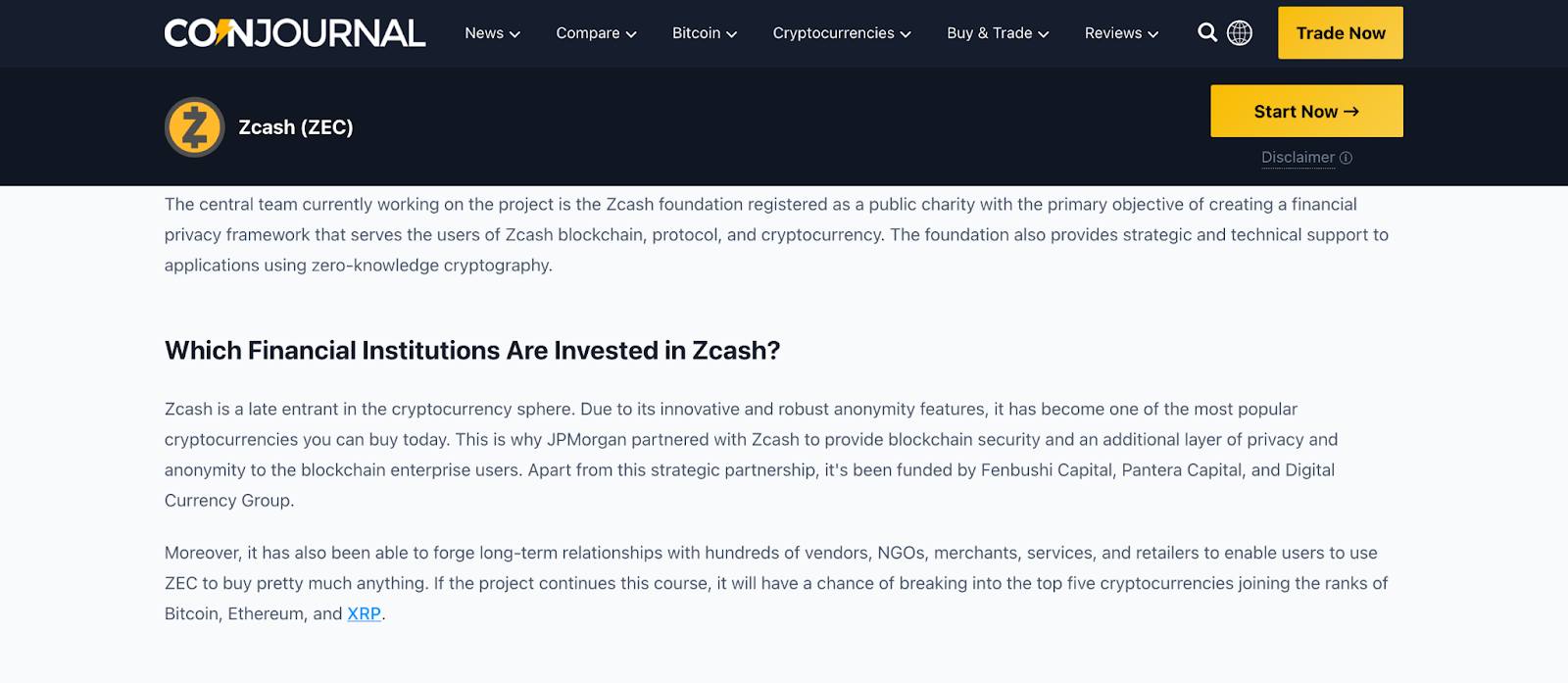 Nhà đầu tư và đối tác của ZEC coin